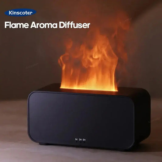 Simulation Flame Aromatherapy Mini Humidifier with LED Lights - Ariwy electronics